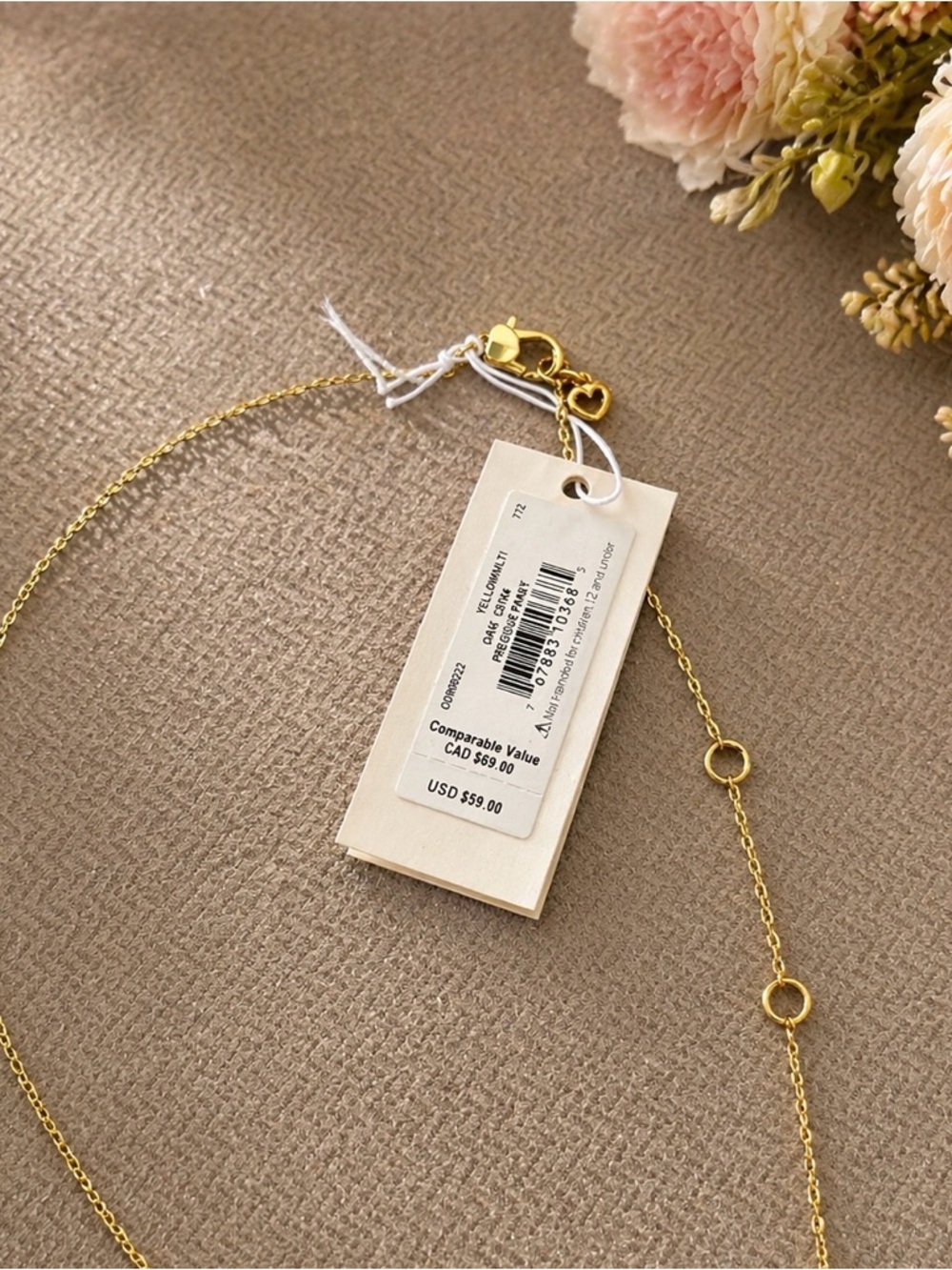 kate spade Gold Plated White Flower Pendant Necklace NWT $59 MSRP - Picture 2 of 3
